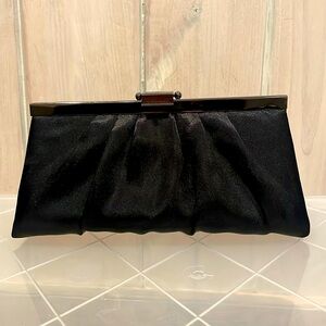 Jessica McClintock satin evening bag with chain
